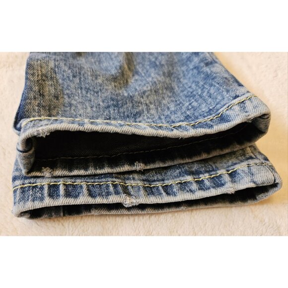 Harley-Davidson Women’s Tapered Jeans Embroidered Rhinestone 28W Sz:6 Y2K - Picture 11 of 16